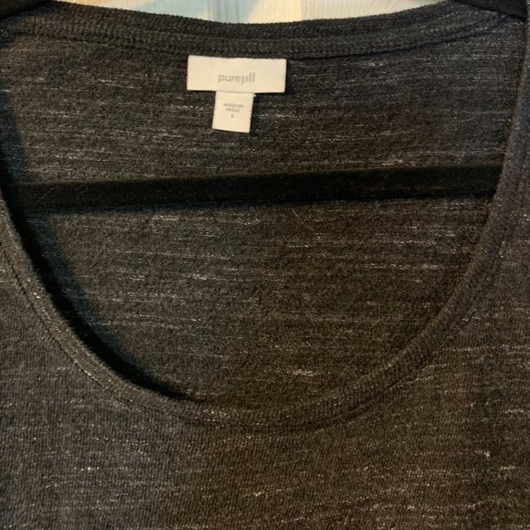 Pure Jill Cotton Shift Dress Size S Pockets Heather Dark Gray Minimalist Beach - Picture 3 of 7